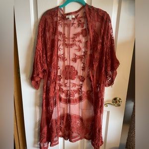 Red Lace Kimono - Polagram